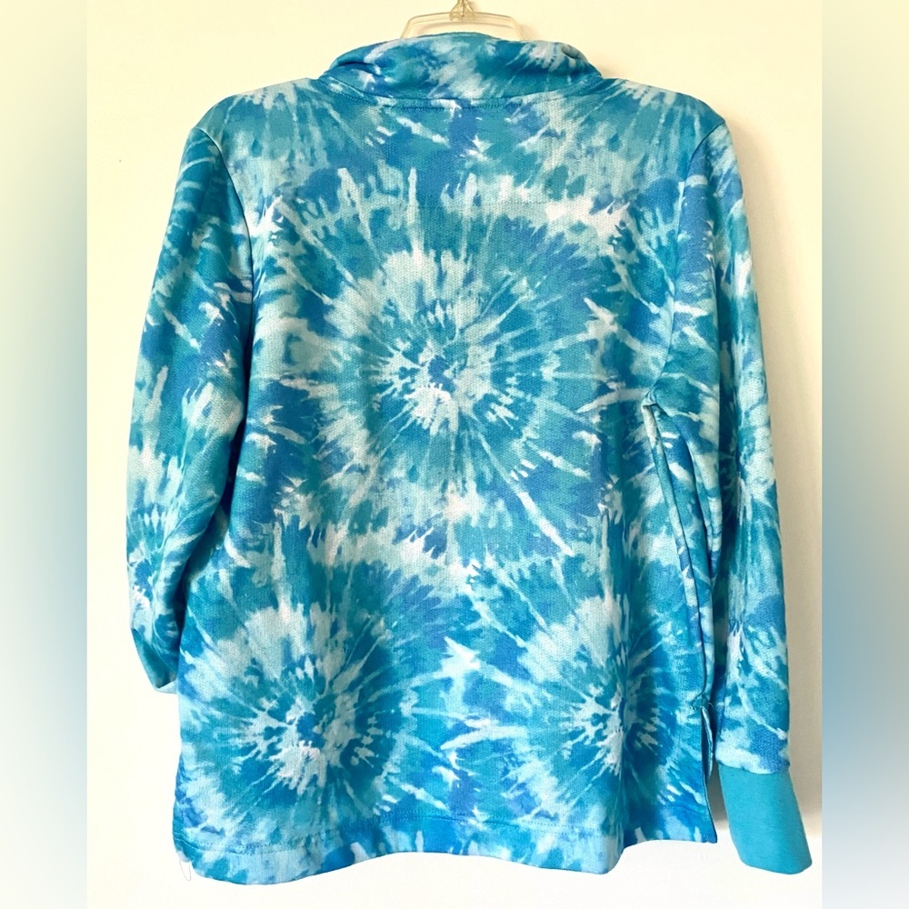 Simply Southern Pullover Sweatshirt in Teal/Blue/White Tie-Dye M - Picture 7 of 7